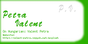 petra valent business card